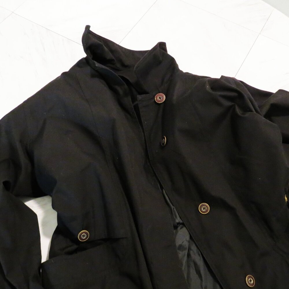 FINAL REDUCTION! Women's Trench Coat, Black. Minimalist, Large